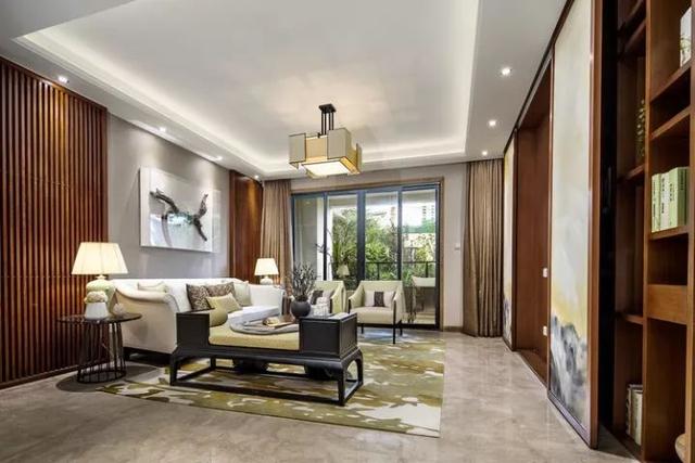 139㎡现代中式,电视墙的屏风柜,很特别!