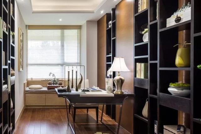 139㎡现代中式,电视墙的屏风柜,很特别!