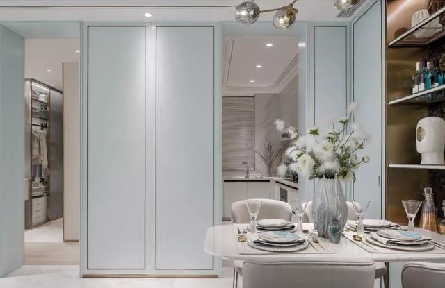 96㎡现代中式，Tiffany蓝+中式感，禅意端庄的浪漫